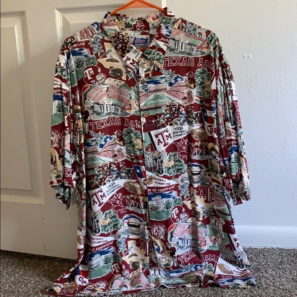 Reyn Spooner Texas A&M collard shirt